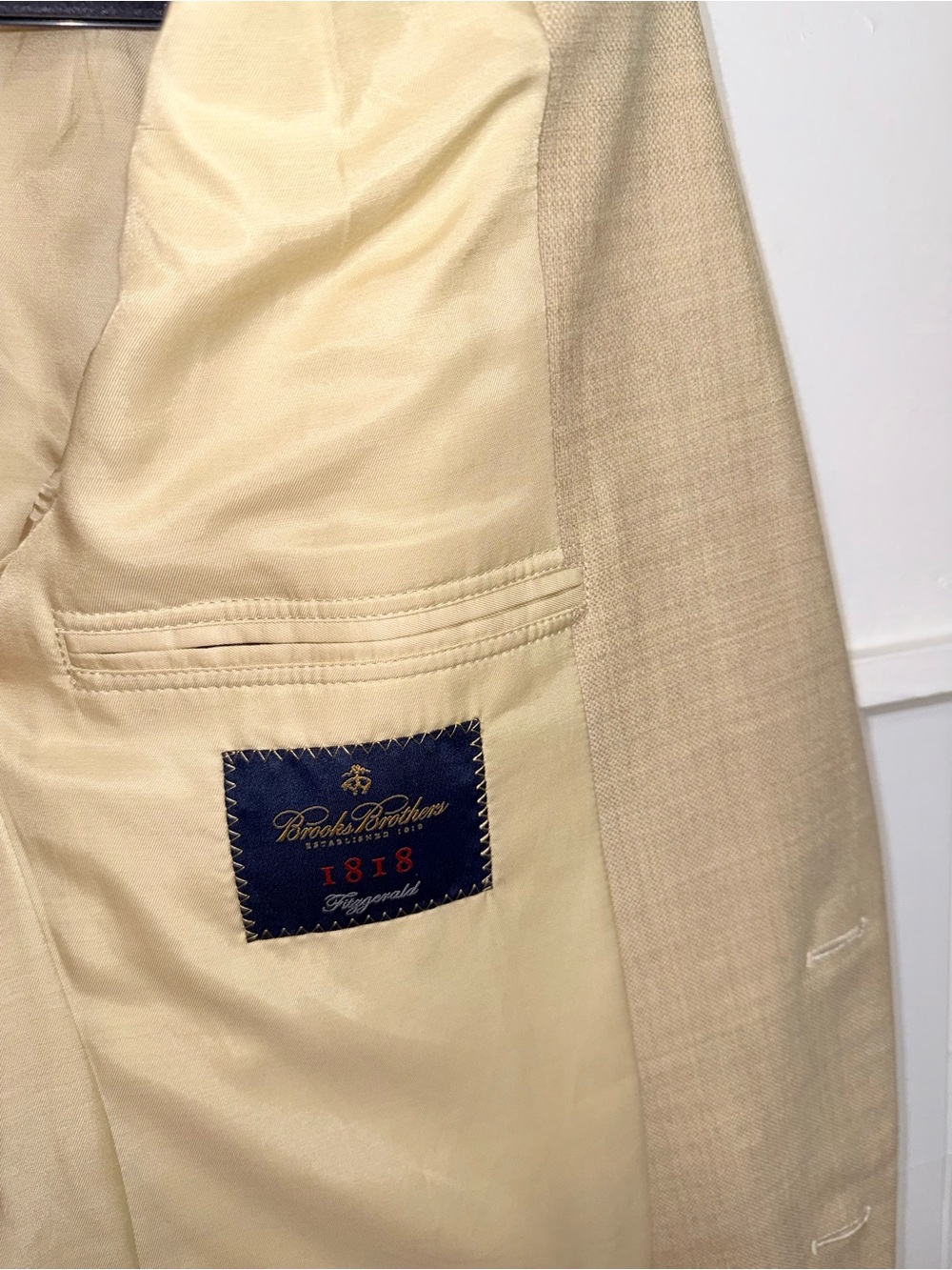 Brooks Brothers Beige Two-Button Sport Coat - Picture 6 of 10